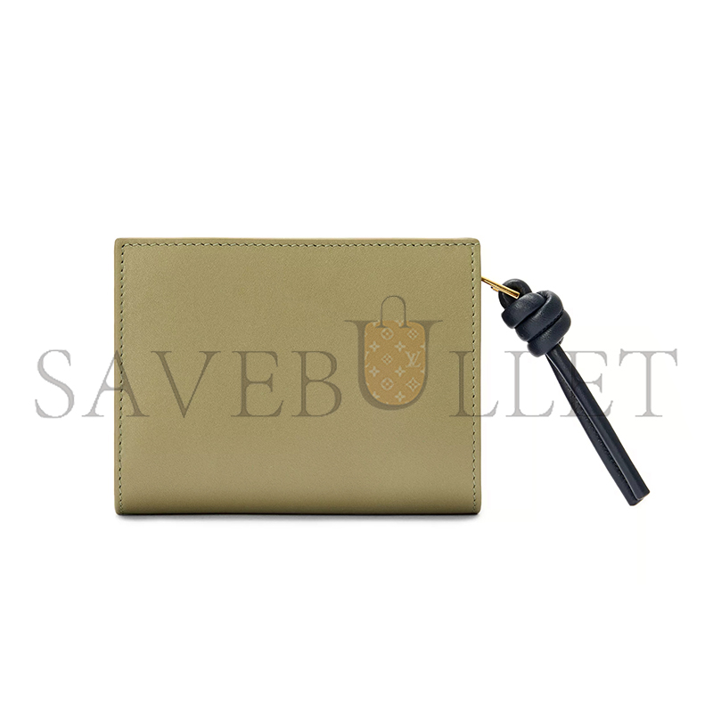 LOEWE KNOT COMPACT WALLET IN SHINY NAPPA CALFSKIN CEM1NCWX01 (11.4*8.5*3cm)
